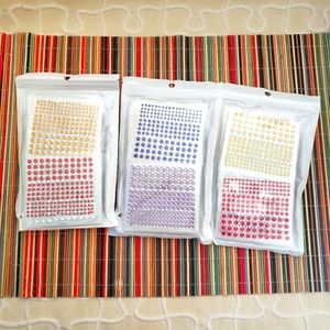 Rhinestone stickers, 3 packs, 75 sheets total